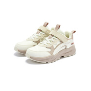 361°童鞋女童粘扣二棉鞋新品2025秋冬革面運動(dòng)鞋學(xué)生保暖休閑鞋 羽毛白/菇粉色/燕麥灰色 34