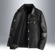 芭黎公雞夾克男皮衣男潮流休閑時(shí)尚高端輕奢風(fēng)男裝皮外套 黑色黑色 黑色黑色 M 建議160-165C/90-115斤