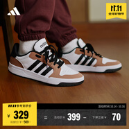 adidas ENTRAP美式校園風(fēng)運動(dòng)板鞋少年感復古籃球鞋男女阿迪達斯 白色/黑色/土褐色   42