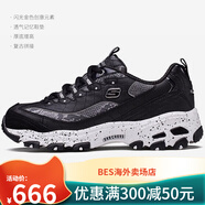 斯凱奇Skechers/當(dāng)季新款D'LITES女子休閑運(yùn)動(dòng)老爹熊貓跑步鞋 66666054-BKW 35