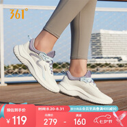 361°運動(dòng)鞋女秋季網(wǎng)布透氣健身輕便休閑厚底慢跑步鞋子女682232210-5