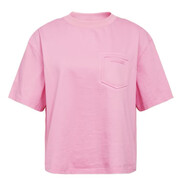 AMASS/阿瑪施時(shí)尚雅丹風(fēng)休閑造型簡(jiǎn)約質(zhì)感百搭寬松圓領(lǐng)T恤5300880 粉色 L