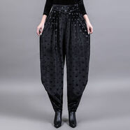 藝沃服飾金絲絨燈籠褲女2024秋冬新款大尺碼闊腿哈倫褲寬松顯瘦個(gè) 綠色 M