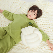 多多家男童家居服秋冬兒童睡衣套裝2025時(shí)尚小熊刺繡毛絨上衣長(cháng)褲兩件套