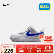 NIKE 耐克童鞋男女童休閑板鞋COURT BOROUGH魔術(shù)貼運(yùn)動鞋小童