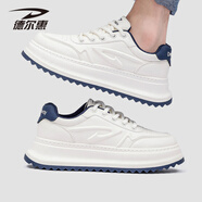 德?tīng)柣荩―EERWAY）男鞋小白鞋男2025新款百搭厚底增高板鞋子男款休閑運動(dòng)鞋 深藍 39