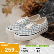 VANS范斯官方 Authentic 44 DX奶藍(lán)棋盤(pán)格安納海姆男女帆布鞋低幫 藍(lán)白棋盤(pán)格 35
