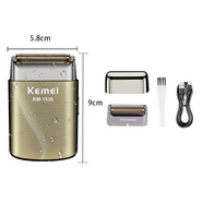 科美新款KM-1536迷你剃須刀電動超干凈便攜旅行充電款男士刮胡刀 KM-1536
