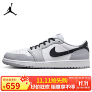 耐克NIKE籃球鞋男子AJ1喬1JORDAN 1低幫運(yùn)動(dòng)鞋CZ0790-110白灰44