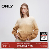 ONLY秋冬柔軟舒適漸變燈籠袖圓領(lǐng)毛衣針織衫女|124313008 C12 沙色 XS (155) 76A