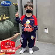 迪士尼（Disney）男童長(zhǎng)袖套裝奧特曼男童春秋套裝2025新款洋氣寶寶秋季衣服兒童 藏青色  帶燈  套裝 均碼 偏胖寶寶建議拍大一碼
