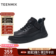 天美意男鞋商場(chǎng)同款復古低幫戶(hù)外工裝鞋男休閑春秋款C2V43DD4 黑色 39