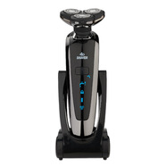 君派（GENPAI）4D浮動(dòng)三刀頭電動(dòng)剃須刀水洗男士刮胡須刀多功能套裝便攜 銀槍灰 原裝標配