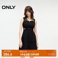 ONLY2025秋季新款休閑淑女風(fēng)純色顯瘦牛仔短裙連衣裙女|125142025 J19 黑牛仔 S