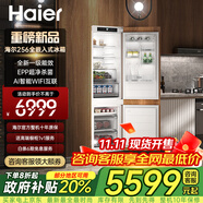 海爾（Haier）【重磅新品】全嵌入式冰箱隱藏內嵌式十字對開超薄雙開門鑲嵌櫥柜定制電冰箱超薄256單臺全嵌雙門 【新品】單臺雙門