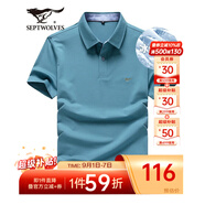 七匹狼短袖T恤男夏季商務(wù)保羅衫POLO冰爽抗菌翻領(lǐng)打底衫男裝冰絲涼感 灰藍(lán)色-5A抗菌冰爽透氣 2XL (180)