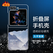 三星（SAMSUNG）【品質(zhì)原裝】適用三星W25Flip折疊屏手機殼w24flip保護套簡(jiǎn)約Gala 峰巒雄山-透明硬殼 三星W25_Flip