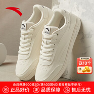 安踏板鞋男鞋夏季經(jīng)典輕便薄底運(yùn)動(dòng)鞋透氣百搭學(xué)生小白鞋男士休閑鞋子 【低幫8031】象牙白-1 42 (260mm)