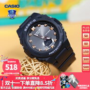 卡西歐（CASIO）【送禮物】女手表BABYG多彩夏日BGA-320海洋系運動(dòng)學(xué)生電子表 BGA-320-1APR少女酷黑