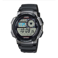 卡西歐（CASIO）十年電池 CASIO戶(hù)外防水電子表運動(dòng)手表 1B AE-1000W-1BV膠帶