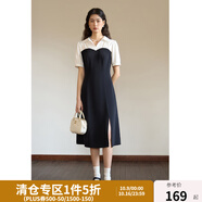 獨束【束型系列】大碼郁金裙雙版型拼接連衣裙女新款顯瘦氣質(zhì)裙子 常規梨形-短袖版 2XL (尺碼：4) 拍前和客服確認尺碼