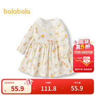 巴拉巴拉童裝女童連衣裙兒童裙子寶寶2025春嬰兒精致甜美可愛208125111009