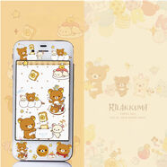 霧無(wú)輕松熊se彩膜蘋(píng)果5s鋼化膜iPhone7Plus前膜卡通6S手機膜全屏高清4 餐廳輕松熊卡通膜+指紋貼 iPhone8