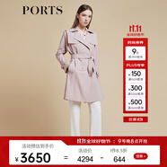 PORTS寶姿商場(chǎng)同款早春新款女裝“日暮粉雙排扣短風(fēng)衣”LD8T035MWQ042 日暮粉 S (4)