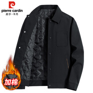 皮爾卡丹（pierre cardin）夾克男春秋冬季韓版外套男士中青年翻領(lǐng)休閑上衣服男裝 黑色 XL