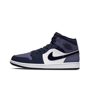 耐克（NIKE）Air Jordan 1 Mid AJ1藍(lán)白色中筒復(fù)古防滑耐磨籃球鞋  DV1308-104 554724-445  36