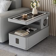 可移動(dòng)茶幾小戶(hù)型現代簡(jiǎn)約沙發(fā)邊柜輕奢客廳極簡(jiǎn)多功能沙發(fā)邊幾 無(wú)線(xiàn)充+三色燈+藍牙音箱+USB+公牛排插+密碼鎖 寬30*深80*高57-顏色聯(lián)系客服備注