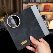 圣曼帝【進(jìn)口羊吧皮】華為mate60pro手機殼pro+保護套mate60新款電鍍小羊皮磁吸翻蓋全包防摔商務(wù)皮套 【經(jīng)典黑】高端復古羊吧皮-磁吸智能翻蓋 華為mate60pro/pro+通用