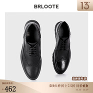 Brloote/巴魯特意大利原產進口手工頭層牛皮商務正裝皮鞋秋冬 黑色 39