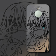 信盛宏 適用榮耀x70手機殼x60pro吾王X60新款x50GT二次元潮牌小鳥(niǎo)游六花硅膠殼高級防摔全包保護套 經(jīng)典黑-線(xiàn)稿六花白 榮耀x50