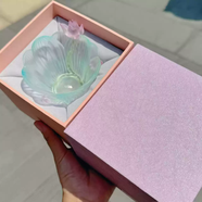 靈隱文創(chuàng)2025新款蓮花小水方琉璃盞多彩蓮花杯桌面創(chuàng)意擺件 一個裝