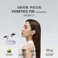 VOSSTICC輕奢品牌【柏林之聲】開(kāi)放式主動(dòng)降噪藍牙耳機掛耳式不入耳 運動(dòng)跑步騎行通話(huà)降噪手機耳機 白色【NEW HANGING EAR STYLE】