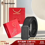 暇步士（Hush Puppies）皮帶男腰帶牛皮自動扣商務休閑褲帶精致禮盒裝生日禮物送男友 