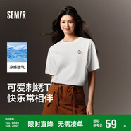 森馬（Semir）迪士尼短袖t恤女中長(cháng)款寬松圓領(lǐng)上衣25夏涼感打底衫109325100025