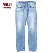 無(wú)印良品 MUJI 男式 日本牛仔布 標(biāo)準(zhǔn)褲 褲子 長(zhǎng)褲 休閑褲 淺藍(lán)色 32inch