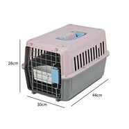 IXJSN標準航空箱貓狗狗旅行箱外出中型犬狗箱子貓咪車(chē)載航空箱 出行無(wú)憂(yōu)套餐 送隔尿板 掛碗  尿不濕款 1號箱加強款少女粉看箱子尺寸適配