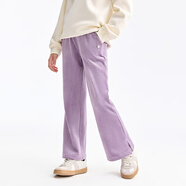 安奈兒童裝女童修身休閑長(cháng)褲子2025冬新款加絨微喇褲 匯靈紫   120   