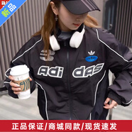 阿迪達斯（adidas）官方外套男女士春秋三葉草情侶機車(chē)運動(dòng)服立領(lǐng)舒適休閑風(fēng)衣夾克 J M