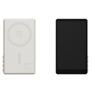 華為適配希普拓后置自拍顯示屏無(wú)線(xiàn)投屏器便攜磁吸同屏拍寶直播vlog提詞器拍照輔助神器監視器副屏幕 4.5寸鋁合金款--銀色--帶聲音