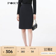 PORTS寶姿女裝秋冬新品中裙ALL9S002JWP052 BLACK XXS (0)
