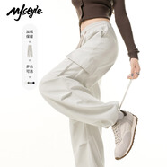 MJ STYLE機(jī)能直筒工裝褲子女2025冬季新款戶外機(jī)能運動加絨防風(fēng)百搭長褲