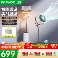 大宇（DAEWOO）【國家補(bǔ)貼】空氣循環(huán)扇電風(fēng)扇家用宿舍臥室客廳辦公室立式落地扇氛圍燈納涼空調(diào)伴侶F30 F30S-QSB【一鍵暴風(fēng)+感溫調(diào)速】
