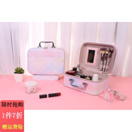 酷奇袋鼠（KUQIDAISHU）化妝包大容量2023女新款超火旅行便攜化妝品收納包洗漱包七夕禮物 8011幻彩繡大小格子小號