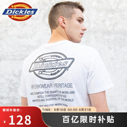 dickies【經(jīng)典款】Dickies短袖純棉舒適男女同款LOGO印花無憂搭T恤男7310 白色 L