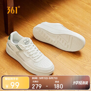 361°運動(dòng)男鞋秋季開(kāi)學(xué)復古厚底增高小白休閑板鞋子男672426615-3