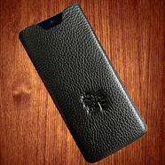 三星（SAMSUNG）【品質(zhì)原裝】GalaxyZ Fold6手機殼真皮Fold5保護套Fold4折疊屏手 黑色荔面牛皮裝裸機 三星Galaxy_Z_Fold2